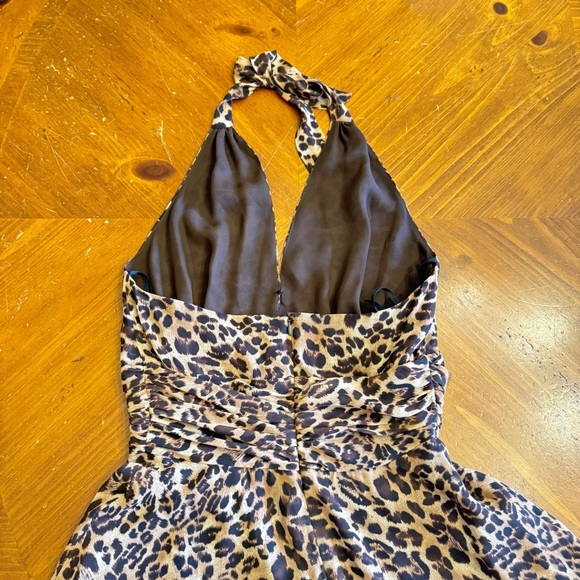 Victor Costa Cheetah Leopard Animal Print Halter Dress Size 6 NEW - Picture 9 of 16